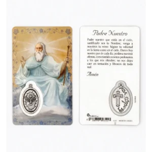 Estampa con Dios Padre con medalla y oracion