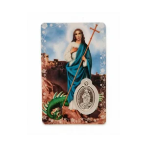 Estampa de Santa Marta con medalla y oracion