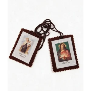 Escapulario de la Virgen del Carmen y el Sagrado Corazon