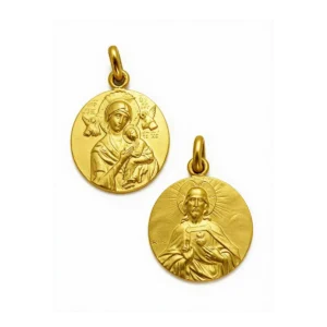 Escapulario de la Virgen del Perpetuo Socorro y el Sagrado Corazon