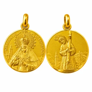 Medalla escapulario de la Virgen Macarena y el Cristo del Gran Poder