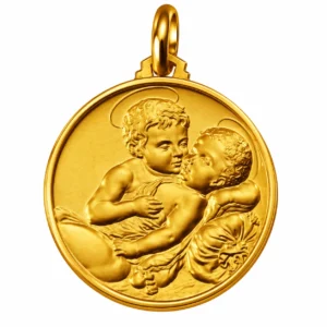 Medalla de Jesús y San Juan Bautista (niños)
