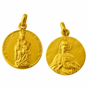 Medalla escapulario de Nuestra Señora de la Victoria (Virgen de la Victoria) y el Sagrado Corazon de Jesus