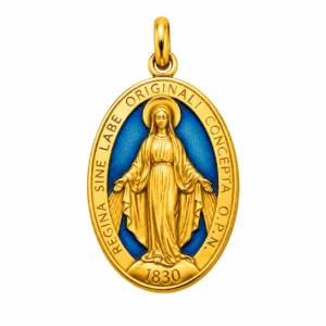 Medalla de la Virgen Milagrosa esmaltada
