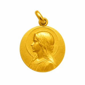 Medalla de la Virgen Maria con velo
