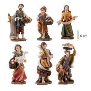 Set 6 figuras pastores con ofrendas
