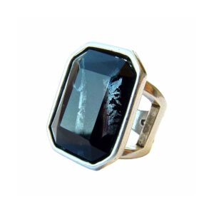 Anillo Maranatha 01 Diamante negro con laminas de plata