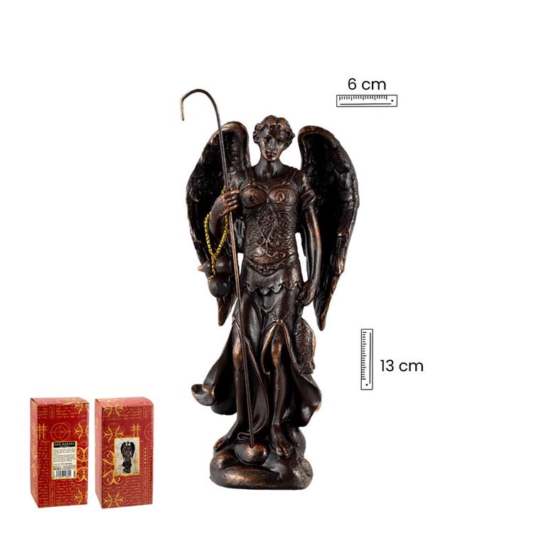 Arcangel San Rafael en acabado bronce