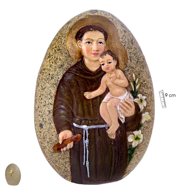 San Antonio con Niño sobre piedra