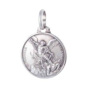 Medalla de San Miguel Arcangel de plata de ley