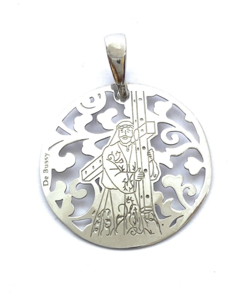 Medalla Cristo Nuestro Padre Jesus Nazareno "El Abuelo" en plata de ley®. 25mm