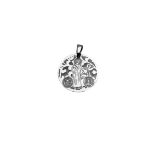Medalla San Benito plata de ley®. 25mm
