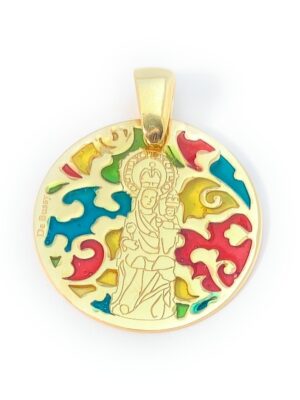 Medalla Santa Maria la Mayor o Major plata de ley y esmalte®. 25mm