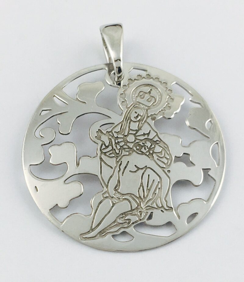 Medalla Virgen Caridad plata de ley®. 25mm