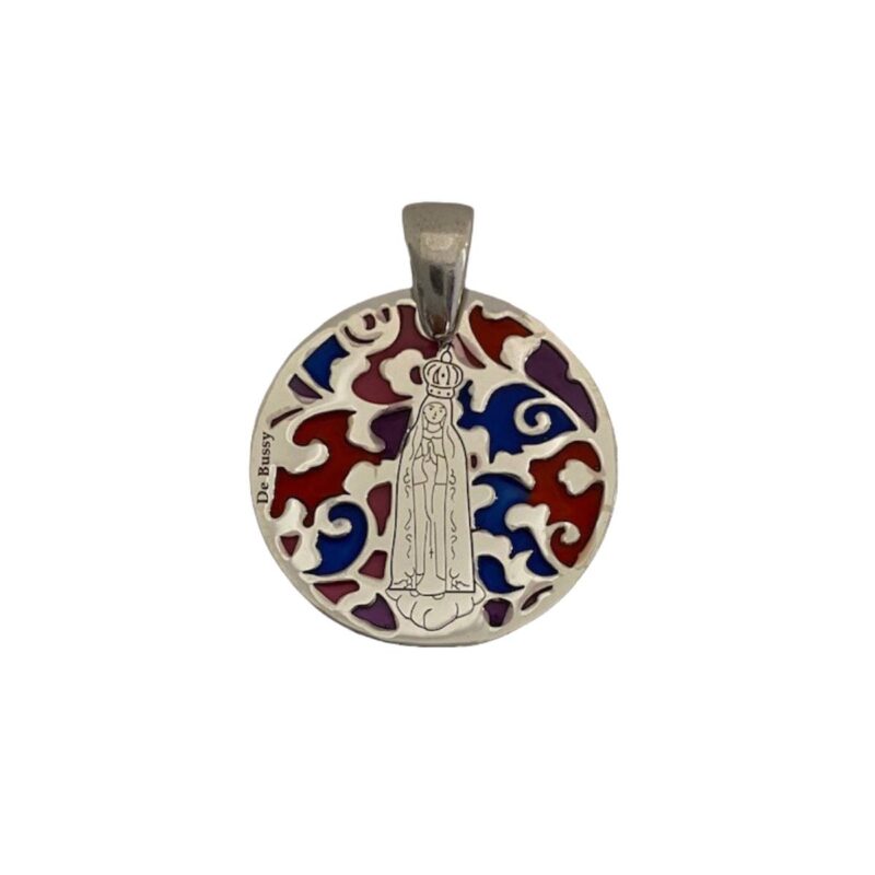 Medalla Virgen de Fatima en plata de ley y esmalte®