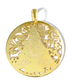 Medalla Virgen de la Fuensanta plata de ley y diamante®. 35MM