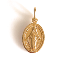 Medalla Virgen de la Milagrosa plata de ley. 14mm