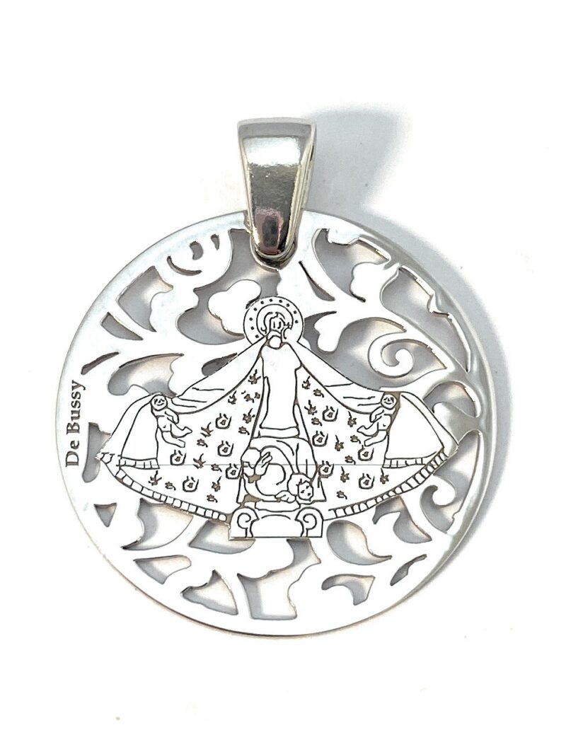 Medalla Virgen de la Misericordia de Reus o Mare Déu de Misericórdia Reus plata de ley®. 25mm