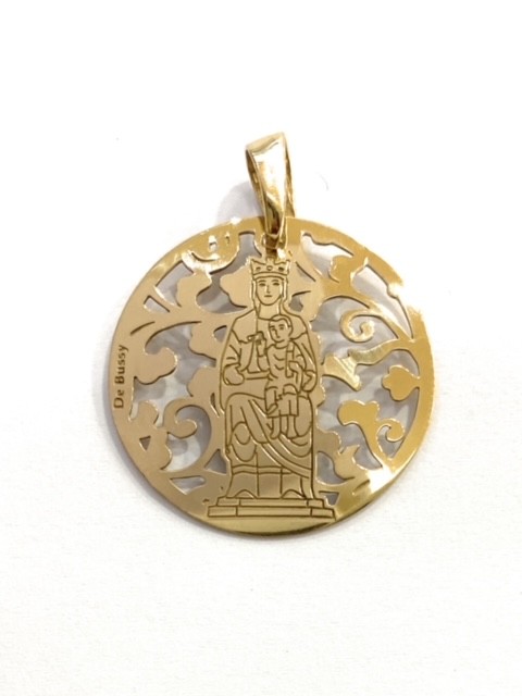 Medalla Virgen de Leyre plata de ley®. 25mm