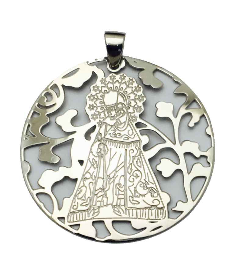 Medalla Virgen de los Desamparados plata de ley®. 40mm