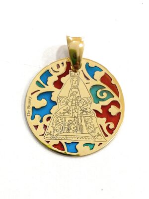 Medalla Virgen de los Reyes en plata de ley y esmalte®. 35mm