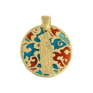 Medalla Virgen de Lourdes plata de ley® 25mm