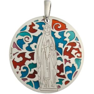 Medalla Virgen de Lourdes plata de ley® 35mm