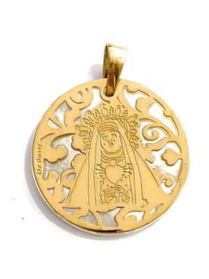 Medalla Virgen del Calvario en plata de ley®. 25mm