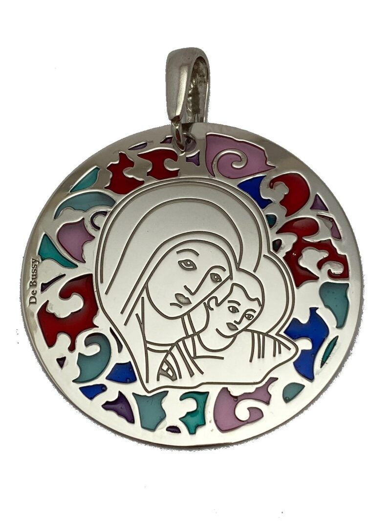 Medalla Virgen del Camino en plata de ley y esmalte®. 35mm