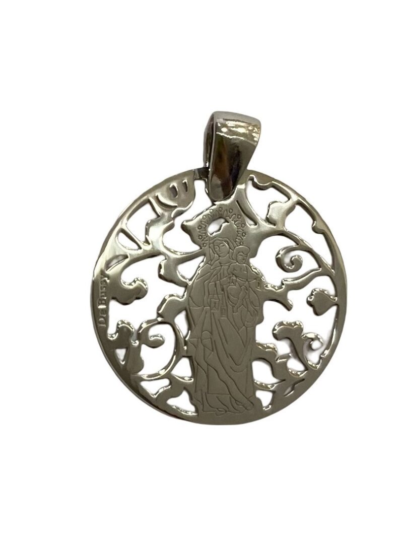 Medalla Virgen del Carmen plata de ley. 25mm