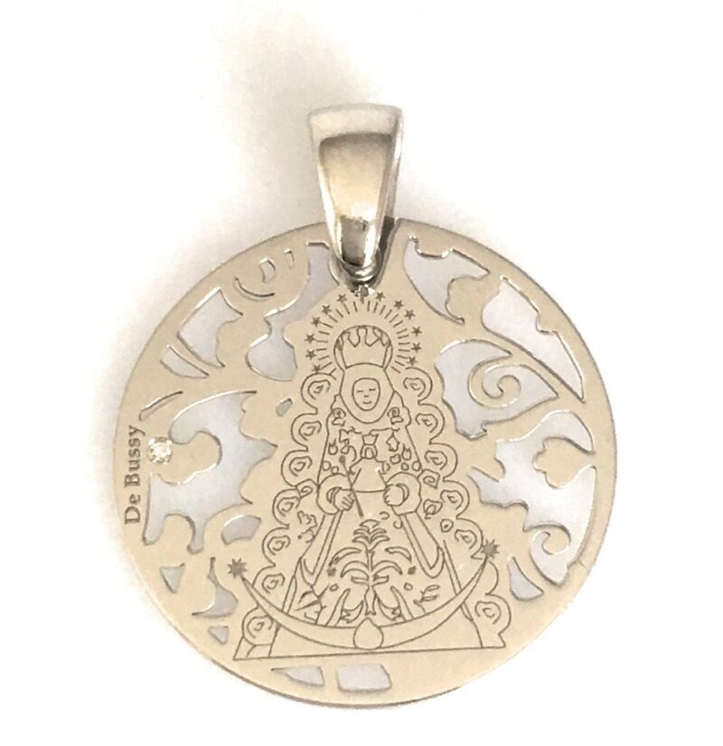 Medalla Virgen del Rocio plata de ley®. 25mm