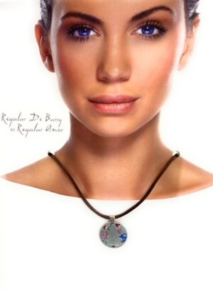 Medalla Virgen del Rocio plata de ley y esmalte®. 25mm