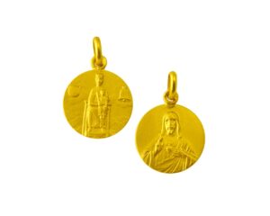 Medalla escapulario de la Virgen de Nuria y el Sagrado Corazon de Jesus