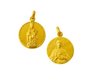 Medalla escapulario de Nuestra Señora de la Victoria (Virgen de la Victoria) y el Sagrado Corazon de Jesus
