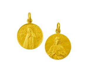 Medalla escapulario de Nuestra Señora de la Soledad de la Paloma y el Sagrado Corazon de Jesus