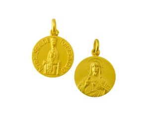 Medalla escapulario de Nuestra Señora de Torreciudad y el Sagrado Corazon de Jesus