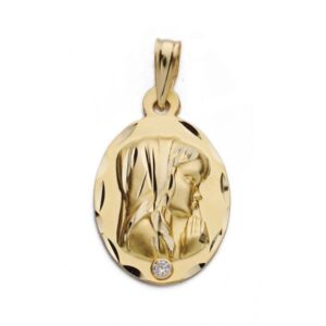 18K MEDALLA VIRGEN NIÑA 22X14 MM
