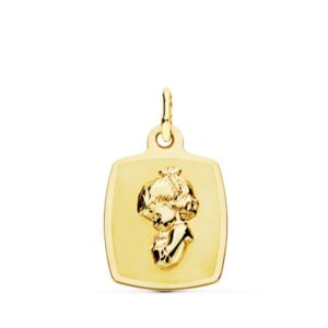 18K MEDALLA VIRGEN NIÑA 19X13 MM