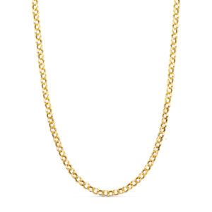 18K CADENA ORO AMARILLO ROLO HUECO ANCHO: 3 MM. LARGO: 50CM CIERRE REASA