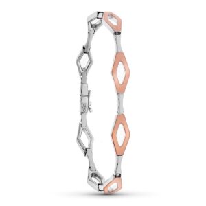 18K PULSERA ORO BICOLOR 20 CM
