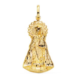 18K VIRGEN DE LOS DESAMPARADOS SILUETA 33X18 MM