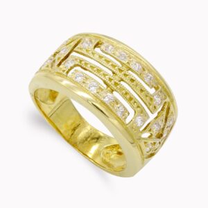 18K SORTIJA AMARILLO Y CIRCONITAS