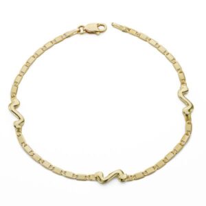 18K PULSERA FINA MOTIVO. 18 CM 3.70 GR