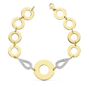 18K PULSERA BICOLOR 19.5 CM