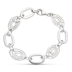 18K PULSERA ORO BLANCO 18 CM