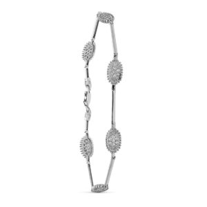 18K PULSERA ORO BLANCO CIRCONITAS 19 CM