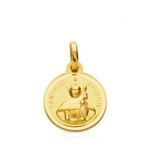 18K MEDALLA SANTIAGO APOSTOL BISEL 14 MM