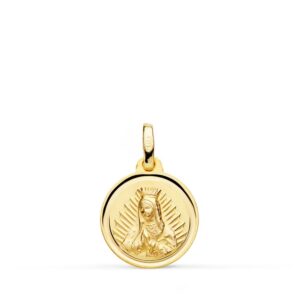 18K MEDALLA VIRGEN DE GUADALUPE 14 MM