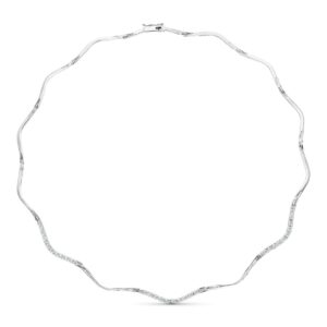 18K GARGANTILLA ORO BLANCO CIRCONITAS