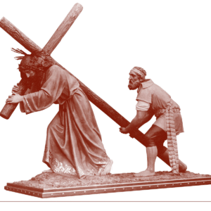 Estatua de JESUS CON EL CIRINEO